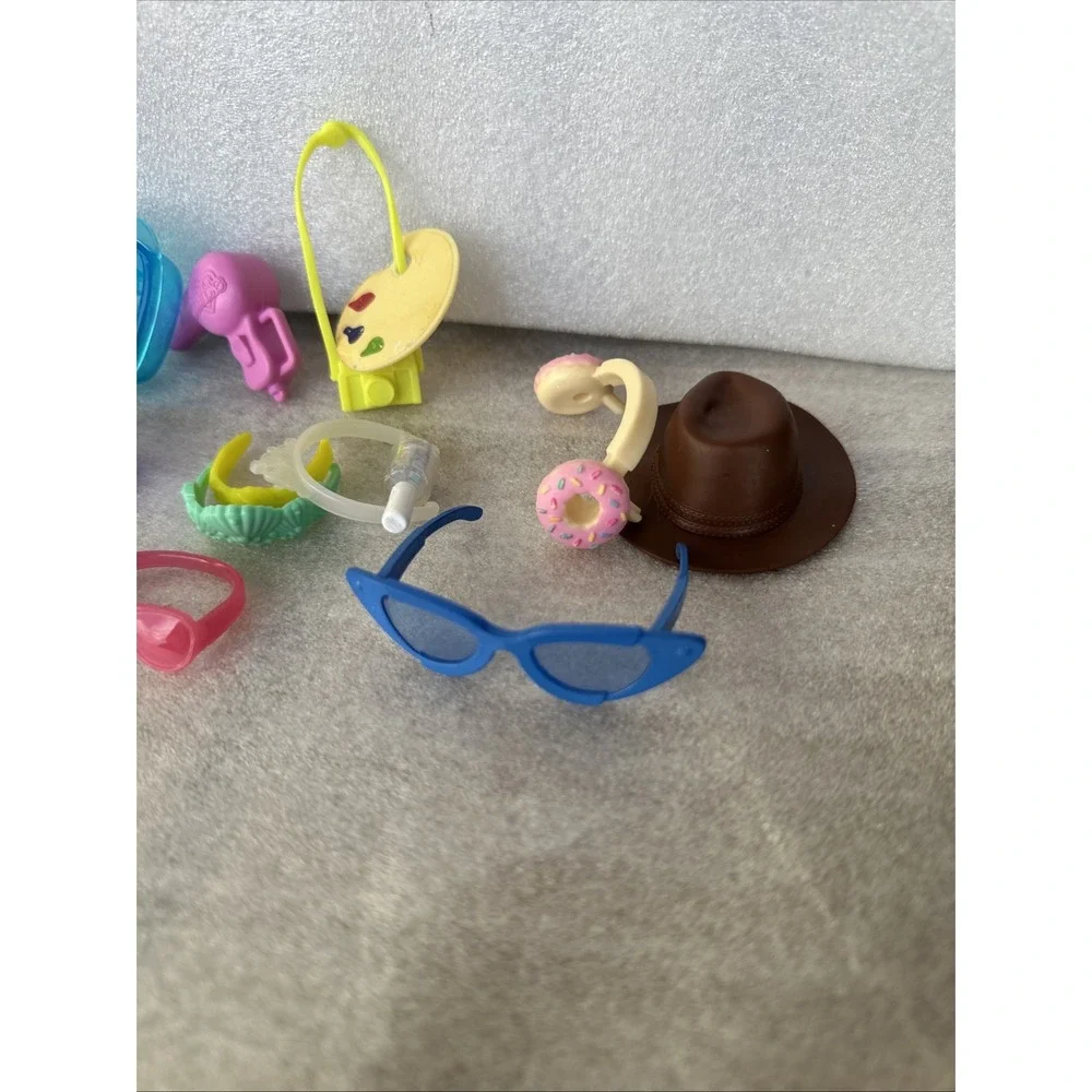 Barbie Doll and Accessory Lot of 17 Pieces Vintage to Modern Stylist Accessories